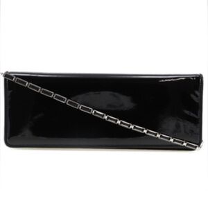 Salvatore Ferragamo Glossy Black Clutch